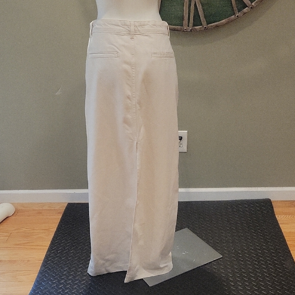 Reformation Myles Denim Maxi Skirt In Fior Di Latte - Picture 4 of 16
